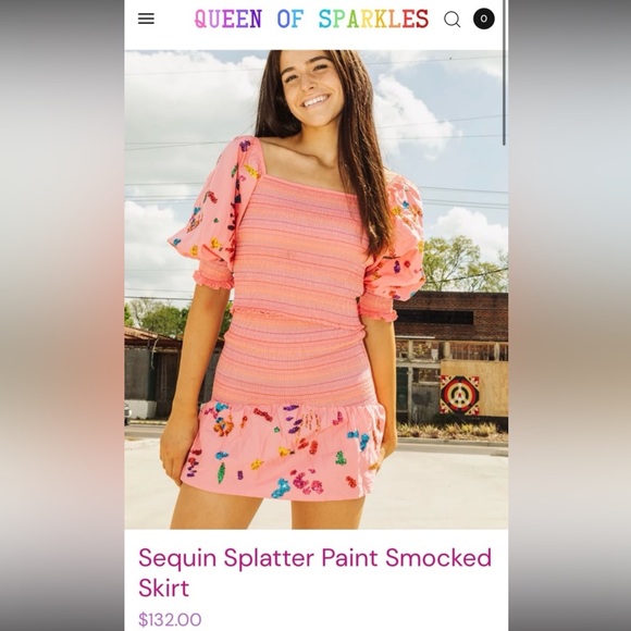 NWOT Queen of Sparkles Sequin Paint Splatter Set